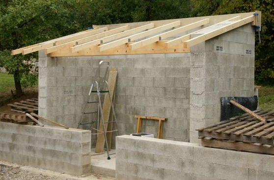 Construire Une Charpente De Garage Construction Appenti 1 Pente
