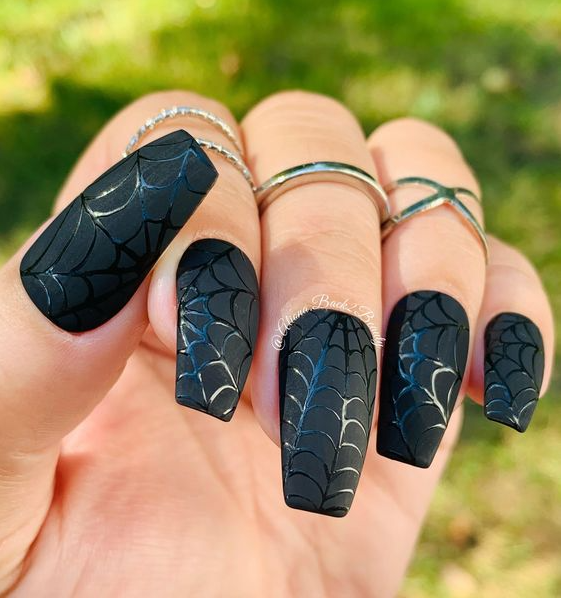 Reusable Spider Web Press on Nails