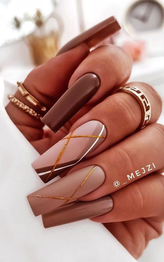 Fall Nails 2020 Trends With Brown Nail Art Designs Ideas Tips &