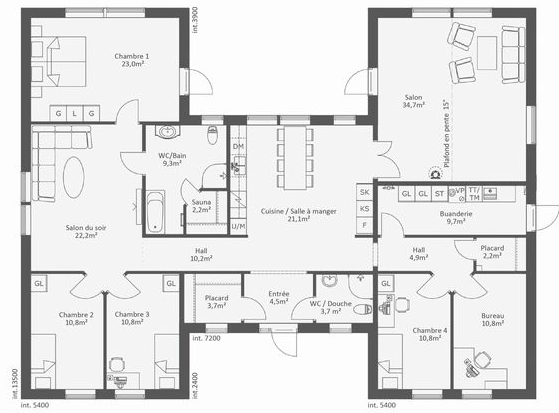 Plan D Architecte Maison 3 Chambres Unique