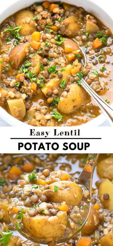 Potato Soup With EASY LENTIL POTATO SOUP
