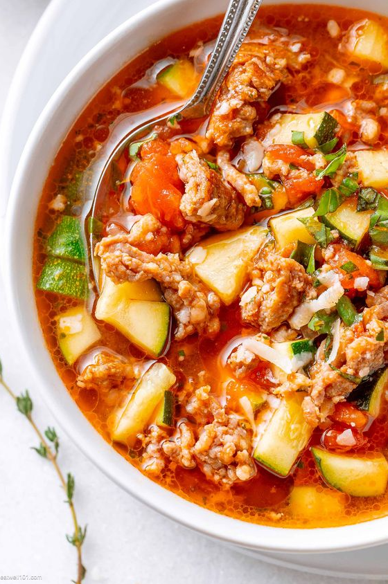 Soup Recipes With Healthy Zucchini Tomato Italian Sausage Soup