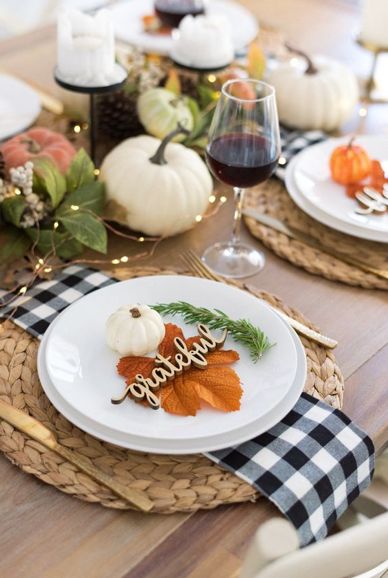 Thanksgiving Table Settings With Thanksgiving Place Setting Card Thanksgiving Table Decor