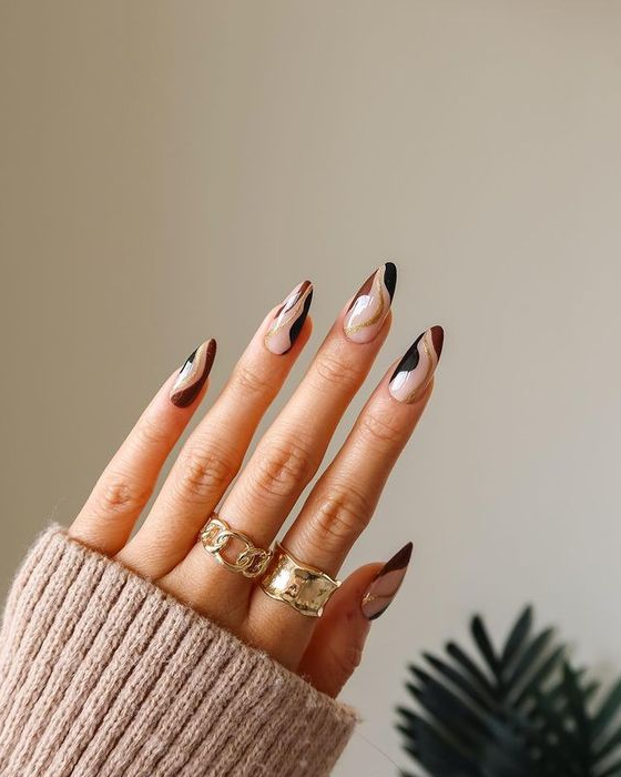Winter Nails With Trendy Brown Nails You