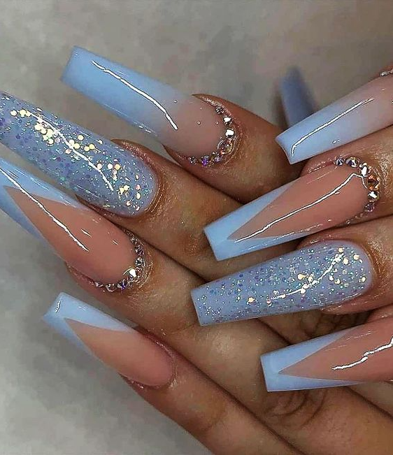 Winter Nails Simple   Best Coffin Shape Nail Designs
