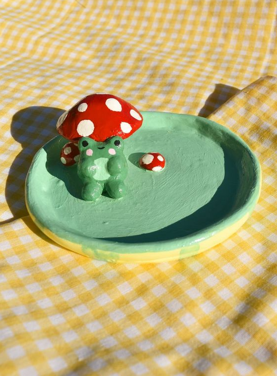 Cool Things To Make With Clay   Frog Ceramic Dish   Jewelry Tray