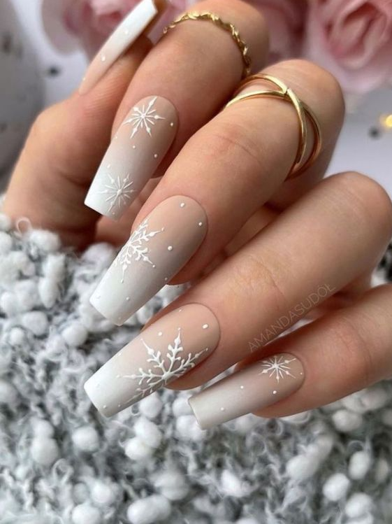 Gel Nail Designs For Winter   Snowflake Nails Designs And Ideas Perfect For Winter