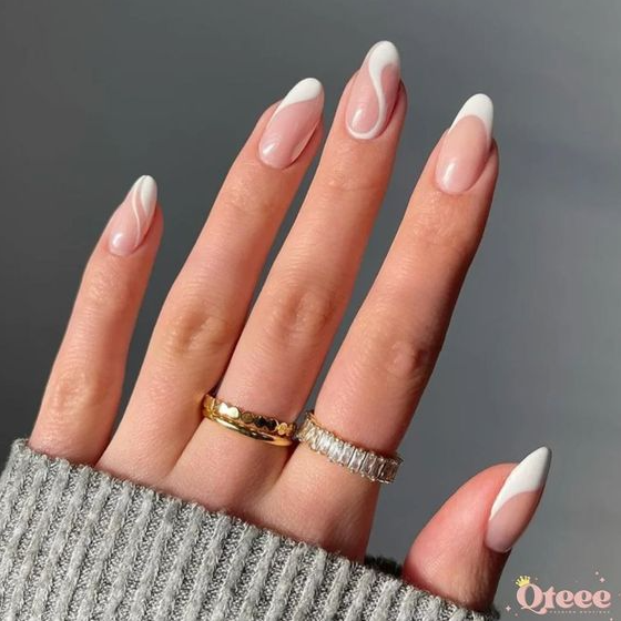 Nails For Engagement Pictures - Wearing nail beauty nail patch almond nail boutique 24-piece patch can be reused