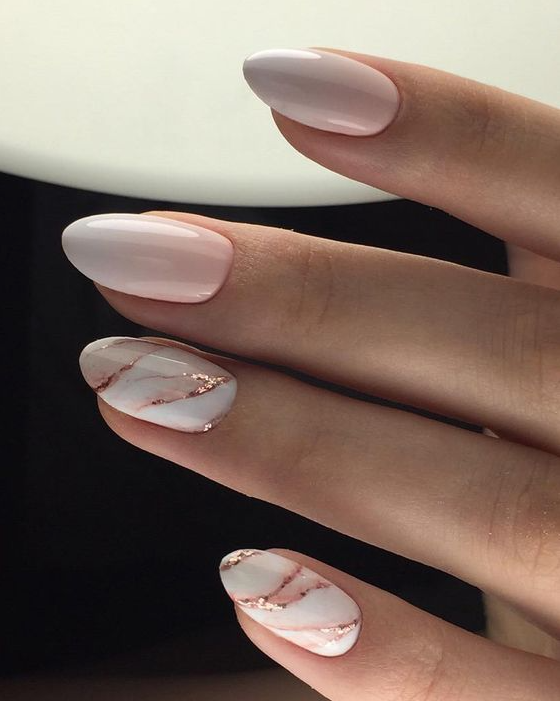 Pretty Nails Pink - Pink And White Nails 30 Ideas For Brides