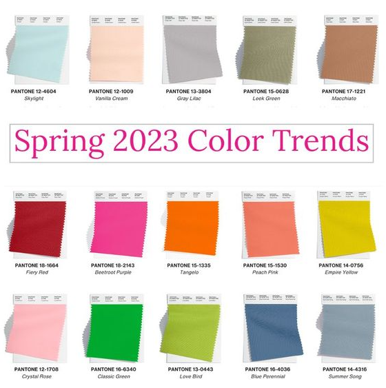 Spring 2023 Fashion Trends - Spring 2023 color trends NYFW Pantone