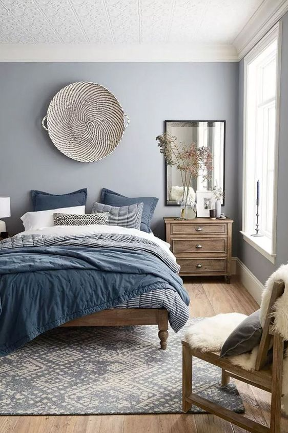 Bedroom Color Ideas - Light Blue Bedroom Aesthetic