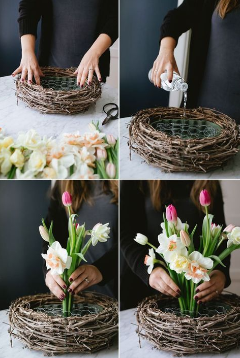 Easter Florals Diy   A Spring Nest Centerpiece For Mother's Day