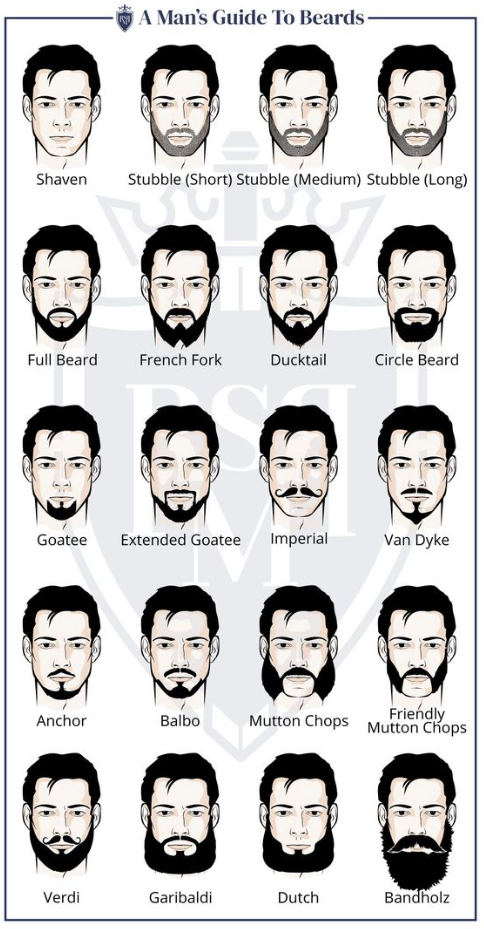 Hair Styles For Short Hair - Best Beard Styles For Men (Detailed Illustrations for 2023)