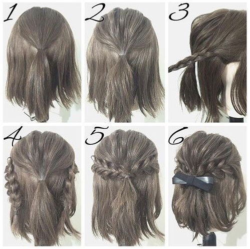 Hair Styles Up - Half-Up Hairstyle Tutorials People with Short Hair Should Try