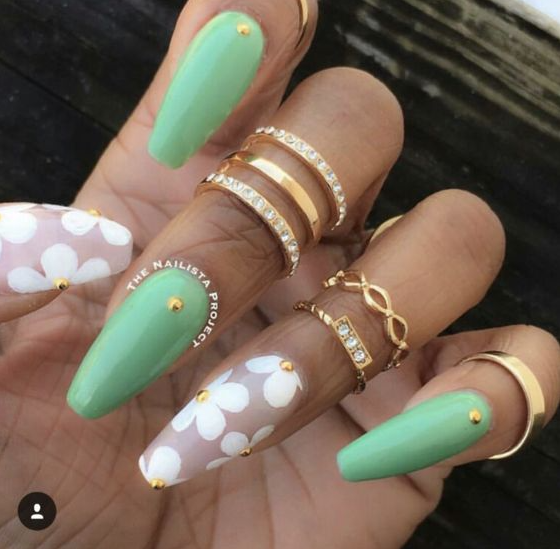 March Nails Ideas - New Green March Nails Ideas