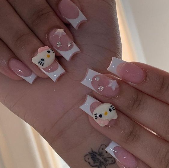 Nails Hello Kitty   Hello Kitty Nail