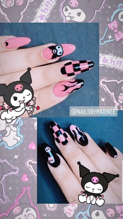 Nails Hello Kitty - Hello kitty nails kuromi
