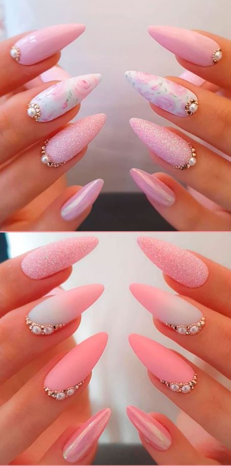 Nails Light Pink   The Best Almond Light Pink Nails To Show Style