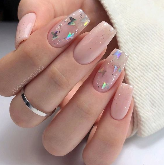 Nails Light Pink - nailpolish lightslacquer nails nailart nailtutorial