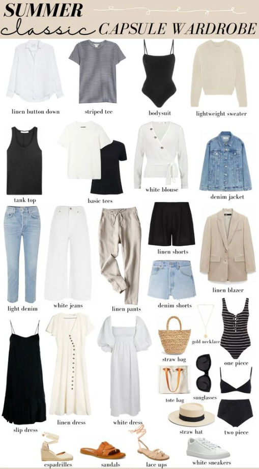 Spring Fashion Trends 2023 - A Classic Capsule Wardrobe for Summer