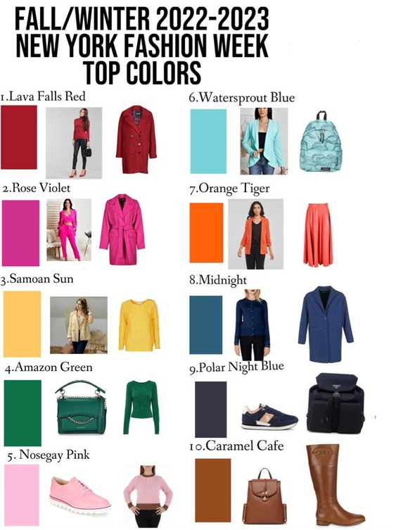 Spring Fashion Trends 2023 - Fall Winter 2022-2023 New York Fashion Week Top Runway Colors