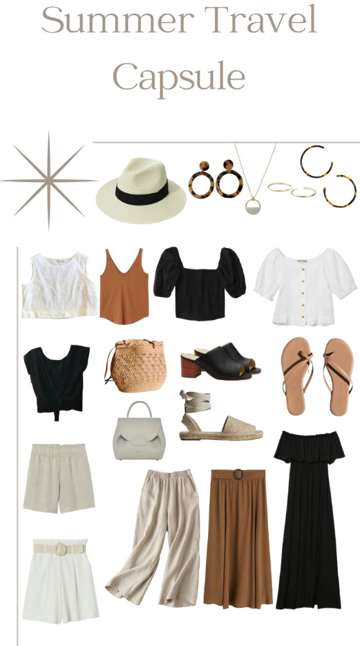 Spring Fashion Trends 2023 - Summer Travel Capsule Outfit Ideas Summer Outfits