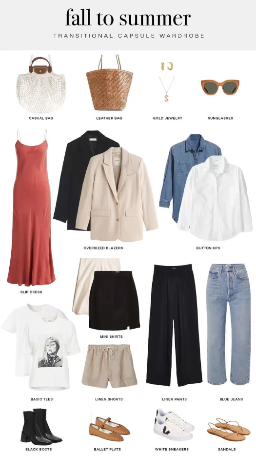 Spring Fashion Trends 2023   Summer To Fall Capsule Wardrobe For Those Not So Hot But Not Too Cold Days And