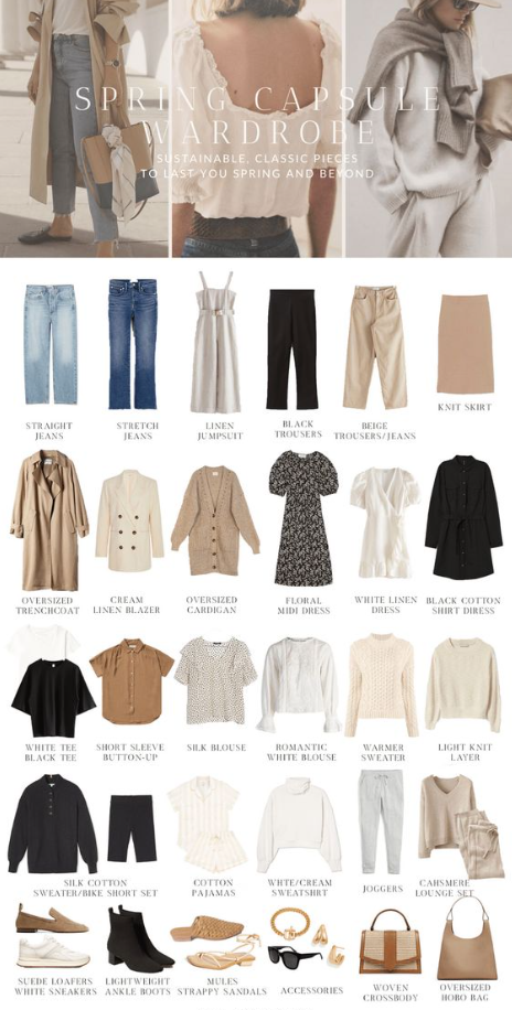 Spring Fashion Trends 2023 - The (Mostly) Sustainable Spring Capsule Wardrobe