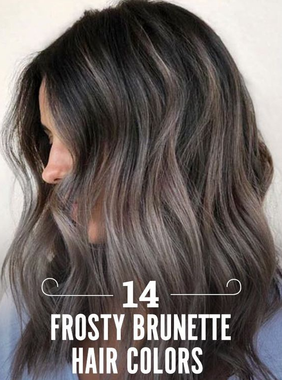Spring Hair Color Ideas For Brunettes - Frosty Brunette Hair Colors You'll Want To Copy