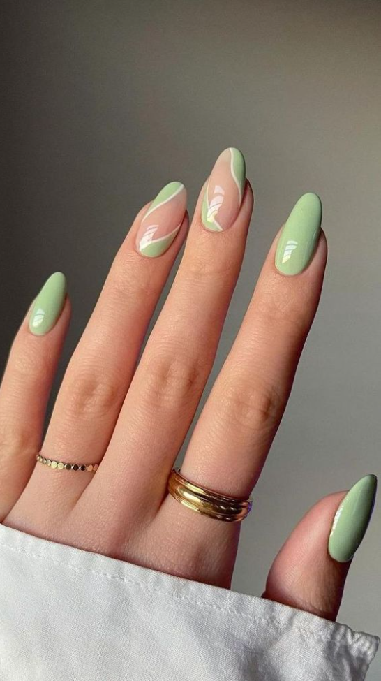 Spring Nail Ideas - spring nails 2022 Green nails, Stylish nails, Green acrylic nails
