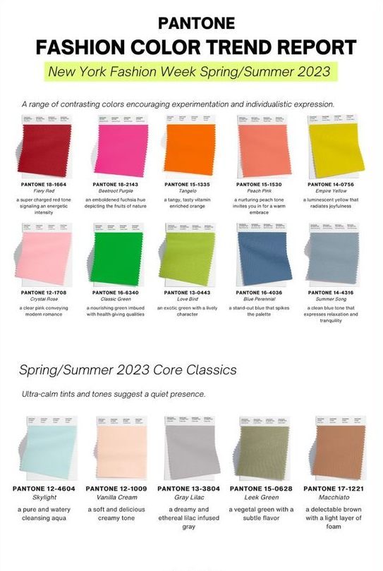Spring Outfits 2023 Trends - Pantone Color Trends
