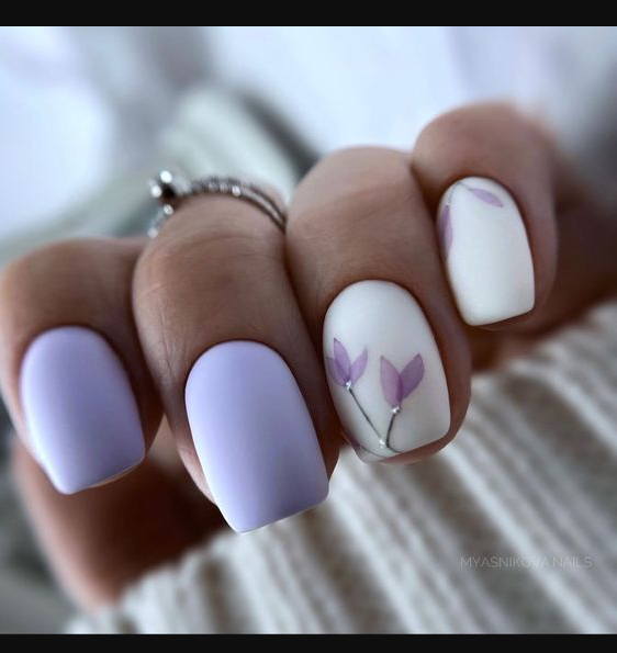 2023 Spring Nails - Lavender nails Blush nails Fantasy nails Simple gel nails