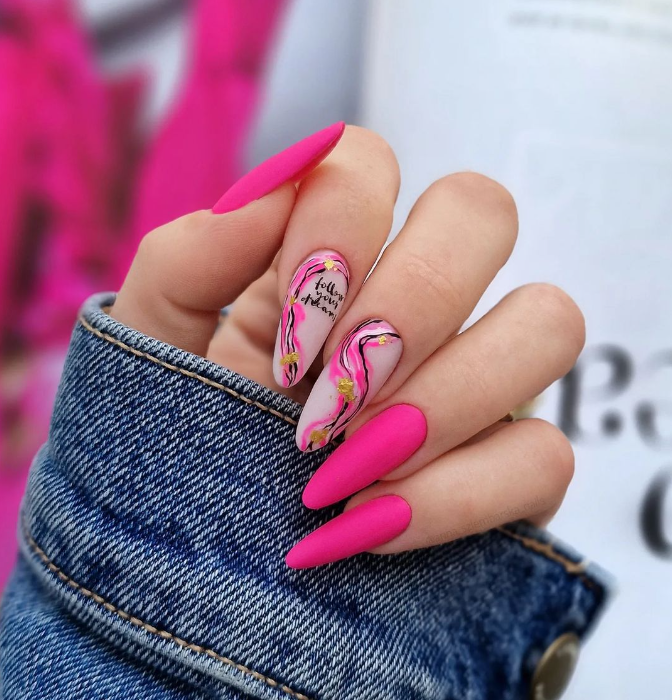 Amazing Pink Spring Nails 2023 Photo