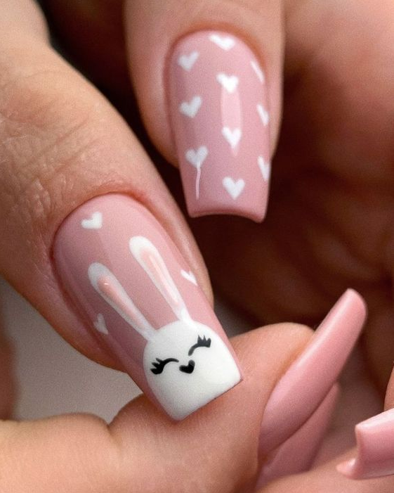 April Nails   Rabbit Easy Nail Art