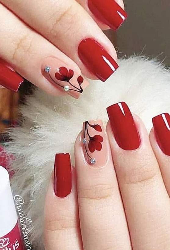 Best Red Spring Nails Photo
