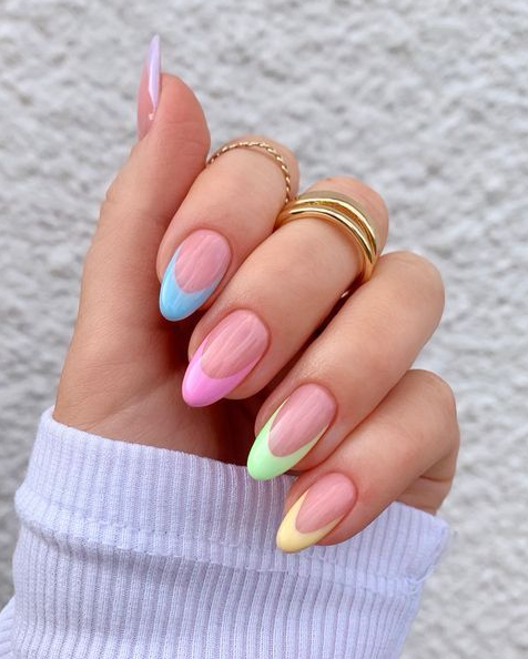 Classy Spring Nails French Tip Design