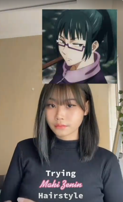 Anime Hairstyles Tutorial   Trying Maki Zenin