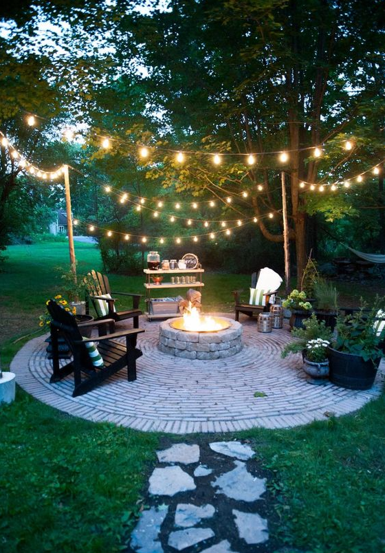 Fire Pit Garden   Backyard Seating Area