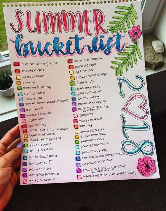 Outstanding Summer Bucket List Aesthetic