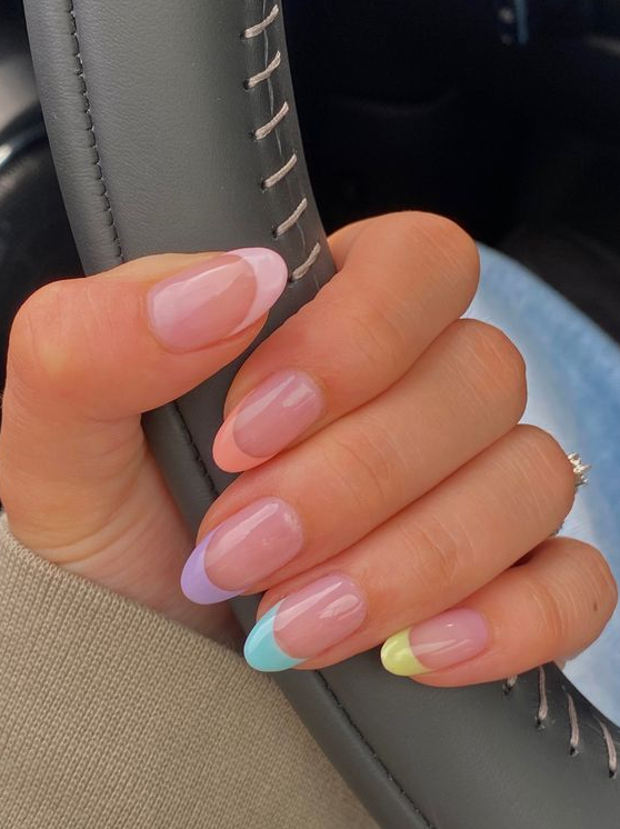 Summer Nails   Pastel  Summer  Colors Simple Spring