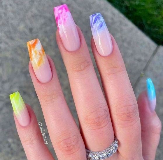 Summer Nails   Rainbow Nails