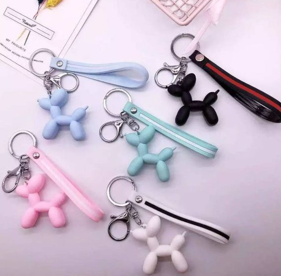Aesthetic Keychain   Styles Cartoon Balloon Dog Keychain Lanyard Bag Charm Purse Charm Key Chain