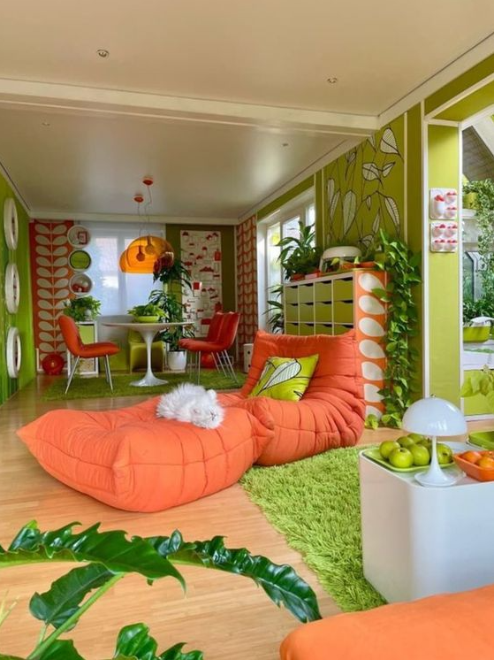 Aesthetic Room Decor Ideas   A 1960s German House Is Delightfully Decorated In 1970s Colors And Patterns