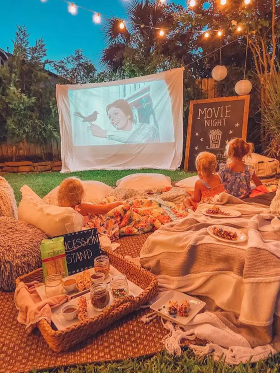 Backyard Movie Night Party   Cute And Cozy Backyard Movie Night Ideas You'll Want To Try Tonight