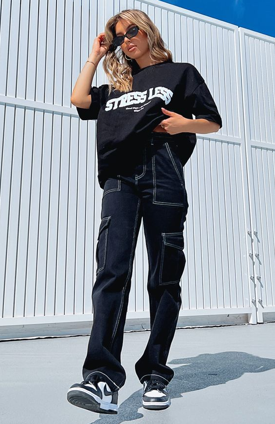 Cargo Pants Outfit Summer   Keep On Moving Pants Black