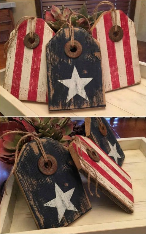 Patriotic Crafts Diy   DIY Rustic Wood Fourth Of July Decor Ideas To Show Your Patriotic