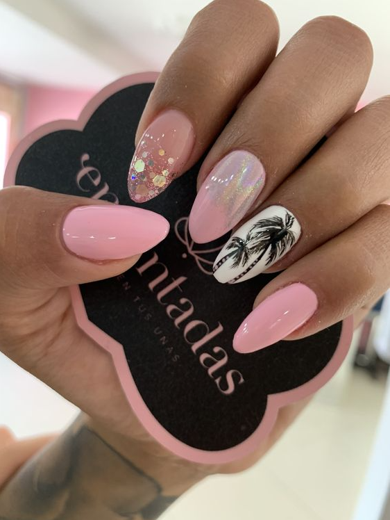 Pink Summer Nails   Acrílicas Almond
