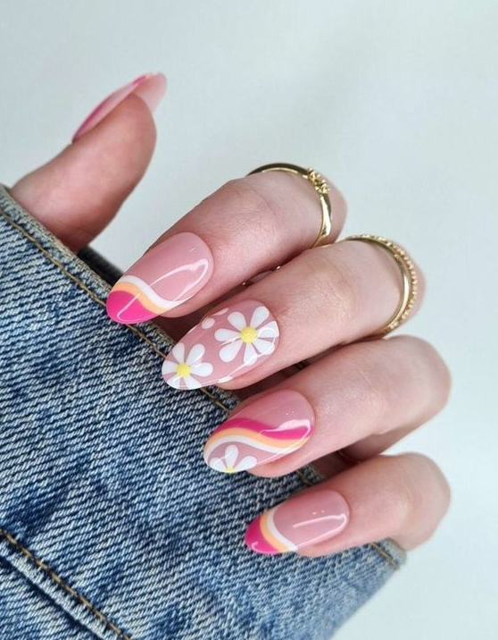 Pink Summer Nails   Trendy & Pretty Pink Press On Nail Designs