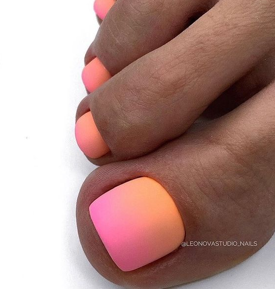 Summer Pedicure Designs   Toe Nail Designs Tropical Sunset