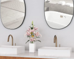 Blob Mirrors - Funky apartment decor blob mirror bathroom